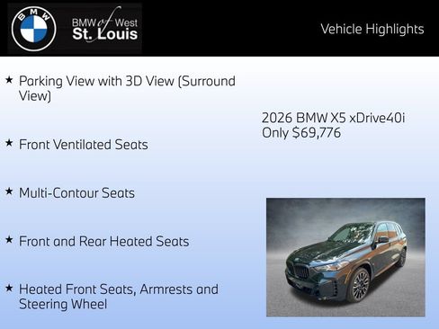 Certified 2026 BMW X5 xDrive40i AWD/4WD image 23