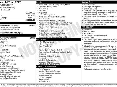 Used 2019 Chevrolet Trax LT w/ LT Convenience Package FWD image 2