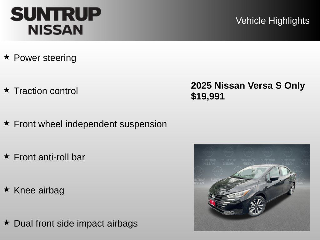 Used 2025 Nissan Versa S w/ S Plus Package FWD image 16
