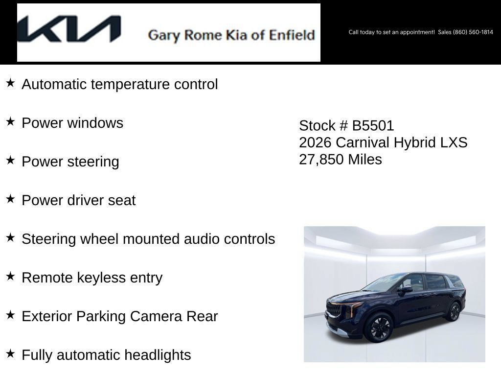 Certified 2026 Kia Carnival LXS FWD image 21
