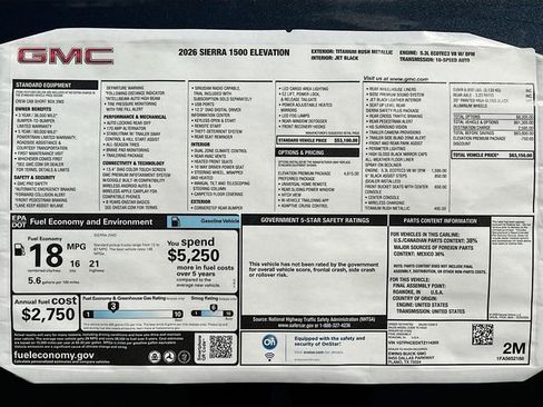 New 2026 GMC Sierra 1500 Elevation w/ Elevation Premium Package image 21