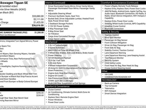 Used 2024 Volkswagen Tiguan SE w/ Panoramic Sunroof Package AWD/4WD image 27