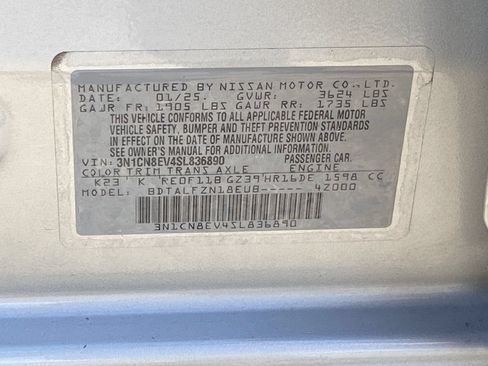 Certified 2025 Nissan Versa SV FWD image 34