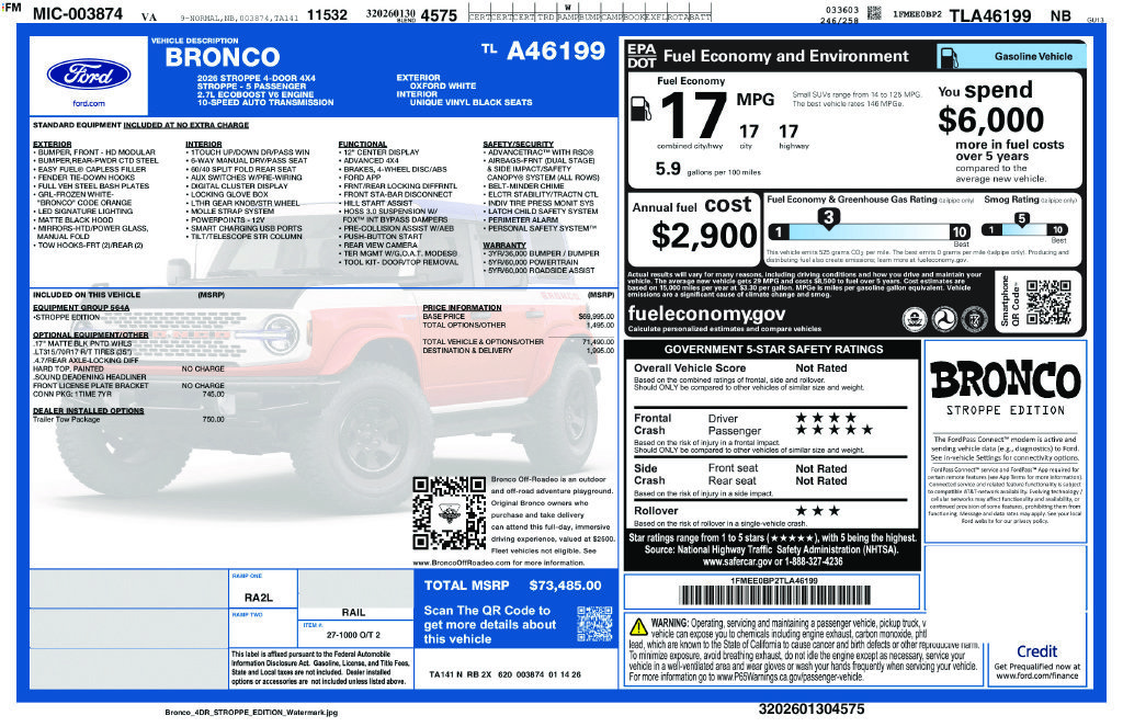 Certified 2026 Ford Bronco Stroppe Edition AWD/4WD image 8