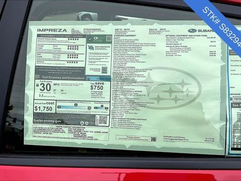 New 2025 Subaru Impreza 2.0i Sport image 5