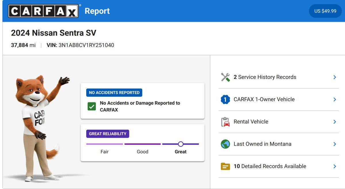 Used 2024 Nissan Sentra SV FWD image 7
