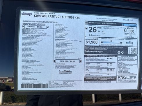 New 2026 Jeep Compass Latitude image 35