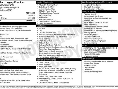 Used 2022 Subaru Legacy Premium image 33