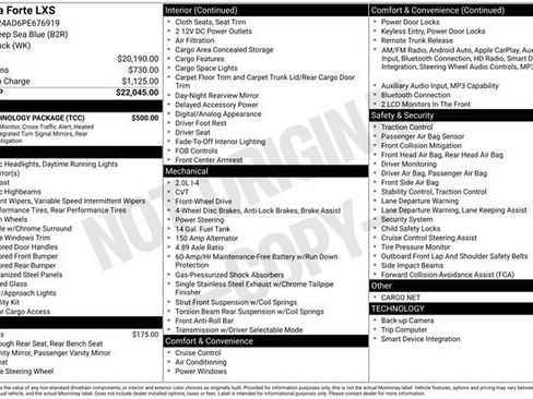 Certified 2023 Kia Forte LXS w/ LXS Technology Package FWD image 15
