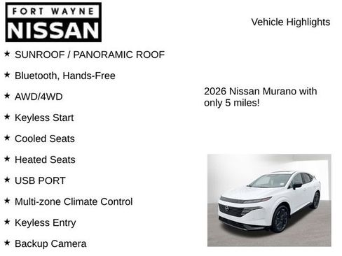 New 2026 Nissan Murano Platinum w/ Cargo Package image 8