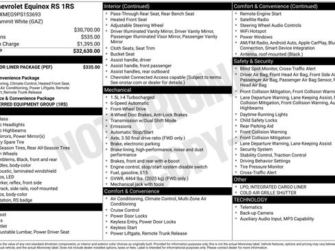 Used 2023 Chevrolet Equinox RS w/ LPO, Floor Liner Package FWD image 40