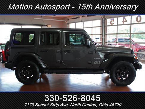 Used 2021 Jeep Wrangler Unlimited Sahara w/ Uconnect 4C Nav & Sound Group AWD/4WD image 14