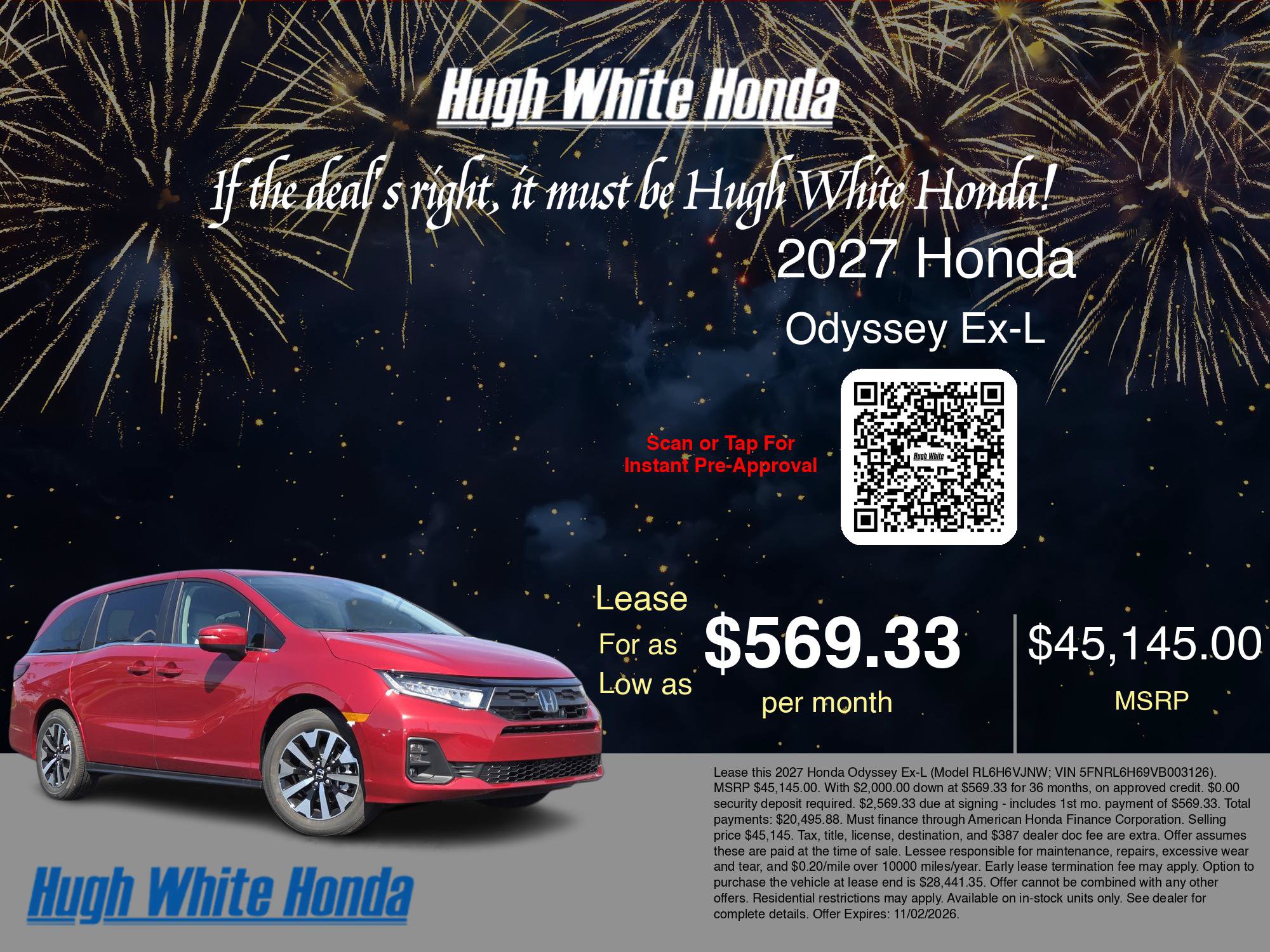 New 2027 Honda Odyssey EX-L image 5