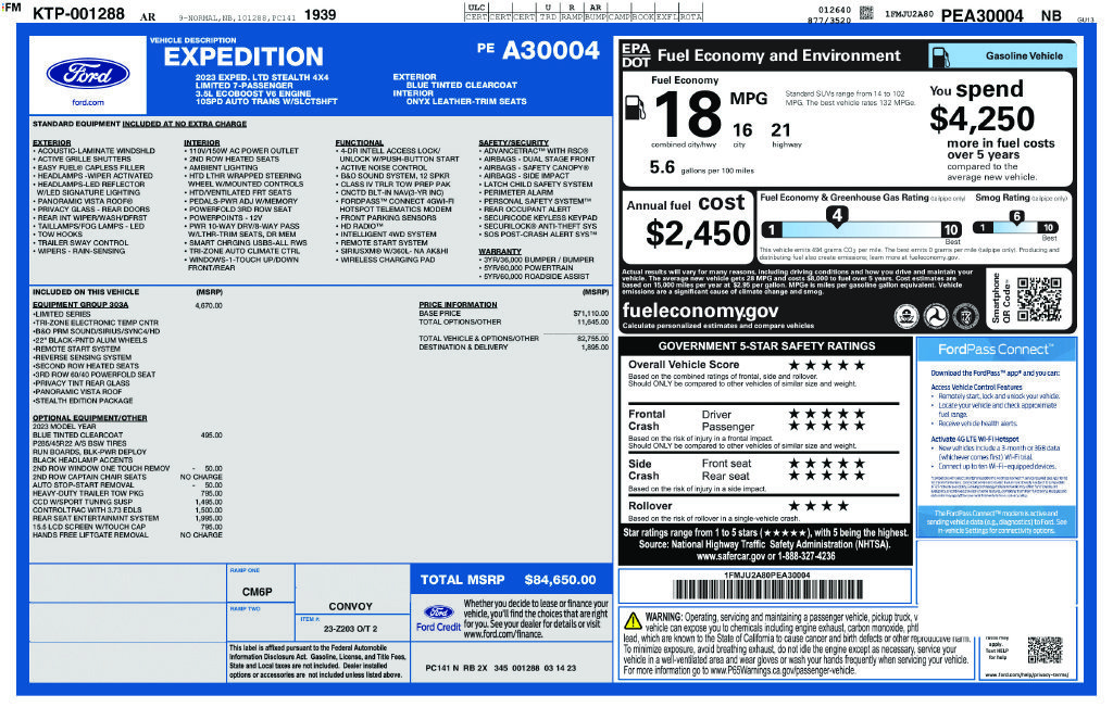 Used 2023 Ford Expedition Limited AWD/4WD image 5