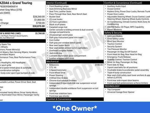Used 2009 MAZDA MAZDA6 s Grand Touring w/ Moonroof & Bose Pkg FWD image 12