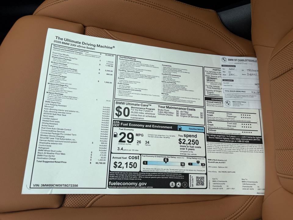 New 2026 BMW 330i xDrive Sedan w/ M Sport Package AWD/4WD image 33