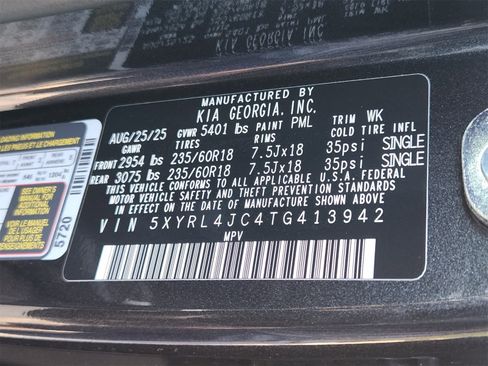 New 2026 Kia Sorento S w/ S Panoramic Sunroof Package image 30