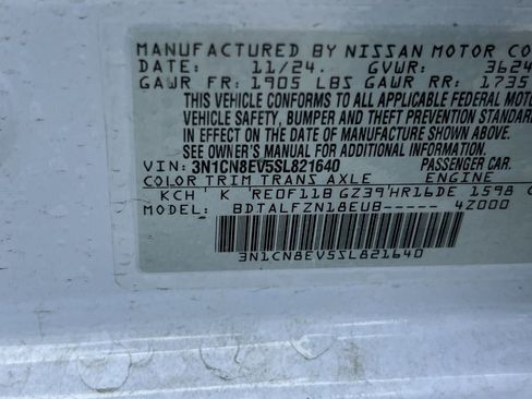 New 2025 Nissan Versa SV w/ Trunk Package image 26