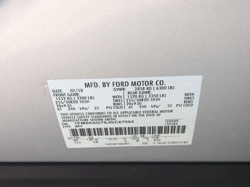Used 2018 Ford Explorer Sport w/ Equipment Group 401A AWD/4WD image 38