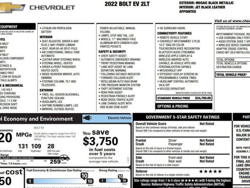 Used 2022 Chevrolet Bolt LT w/ Infotainment Package image 20