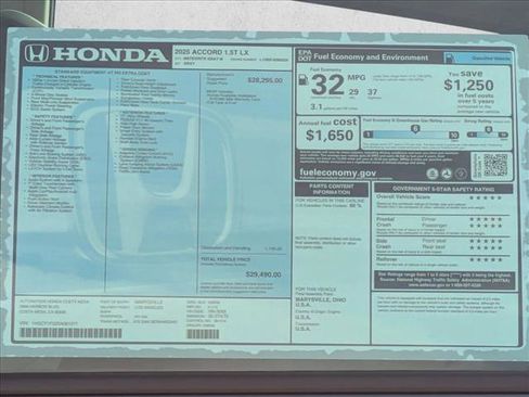 New 2025 Honda Accord LX image 17