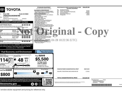 Used 2025 Toyota Prius Plug-In Hybrid FWD image 2