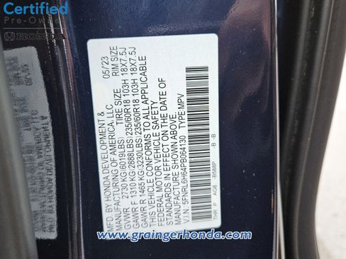 Certified 2023 Honda Odyssey EX-L image 14