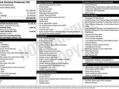 Used 2022 Buick Envision Preferred w/ Sport Touring Package image 6