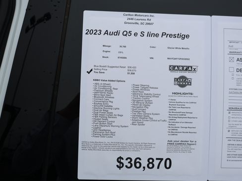 Used 2023 Audi Q5 e Prestige AWD/4WD image 45