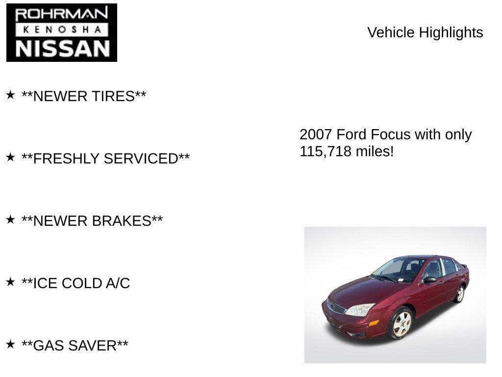 Used 2007 Ford Focus S FWD image 7