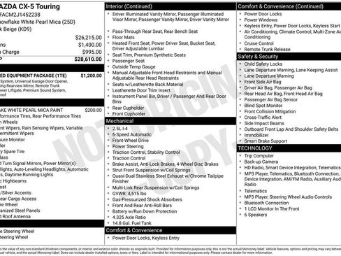 Used 2018 MAZDA CX-5 Touring w/ Preferred Equipment Package FWD image 2