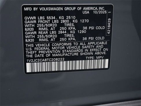 New 2026 Volkswagen Atlas Cross Sport SE image 19