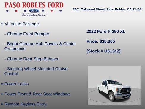 Used 2022 Ford F250 XL w/ Power Equipment Group RWD image 12
