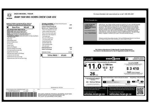 Used 2025 RAM 1500 Big Horn AWD/4WD image 2