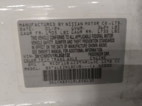 Used 2024 Nissan Versa S w/ Trunk Package FWD image 33