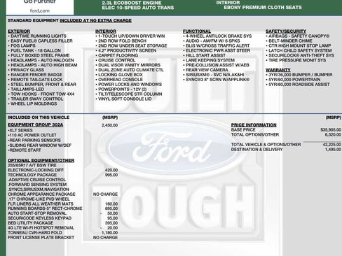 Used 2023 Ford Ranger XLT w/ Equipment Group 302A High image 2