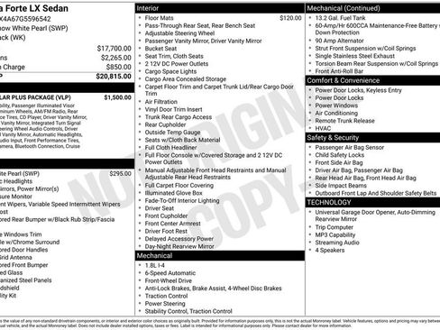 Used 2016 Kia Forte LX w/ LX Popular Plus Package FWD image 37
