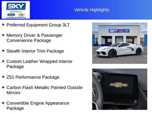 New 2024 Chevrolet Corvette Stingray Premium Conv w/ Z51 Performance Package image 12