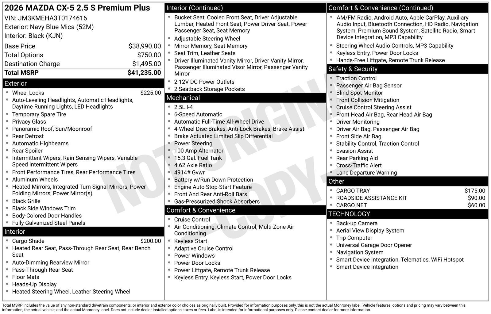 New 2026 MAZDA CX-5 2.5 S w/ Premium Plus Package AWD/4WD image 22