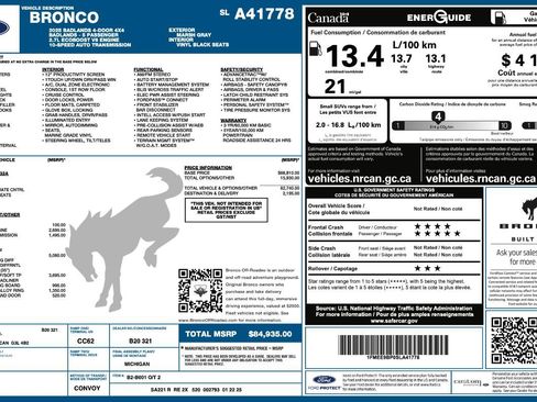 Used 2025 Ford Bronco Badlands w/ Sasquatch Package AWD/4WD image 9