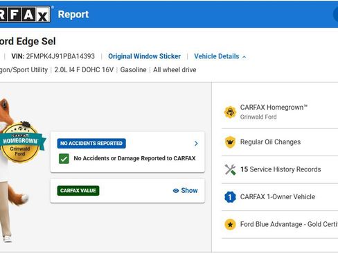 Certified 2023 Ford Edge SEL w/ Convenience Package AWD/4WD image 3