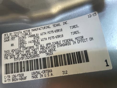 Used 2016 Toyota Tundra SR5 w/ TRD Off Road Package image 7