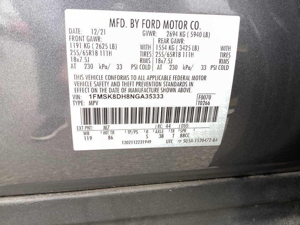 Used 2022 Ford Explorer XLT AWD/4WD image 39