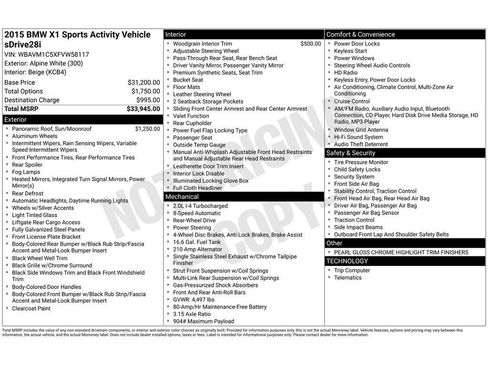 Used 2015 BMW X1 sDrive28i image 5