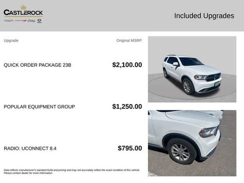 Certified 2016 Dodge Durango SXT w/ Quick Order Package 23B AWD/4WD image 8