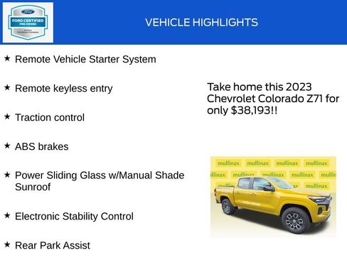 Used 2023 Chevrolet Colorado Z71 w/ Z71 Convenience Package 2 AWD/4WD image 19