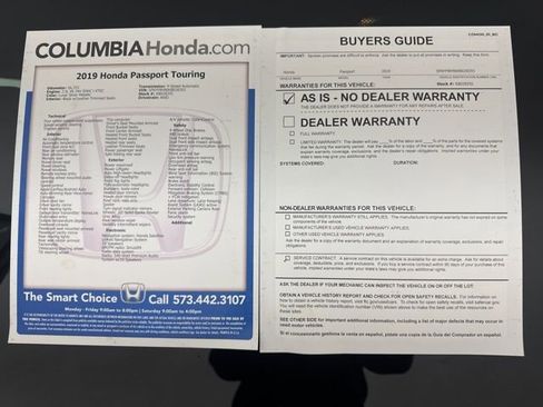 Certified 2019 Honda Passport Touring image 36