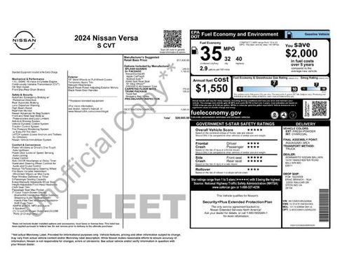 Used 2024 Nissan Versa S w/ S Plus Package FWD image 3