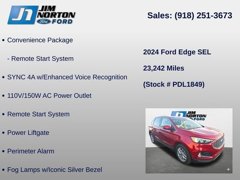 Used 2024 Ford Edge SEL w/ Convenience Package AWD/4WD image 9