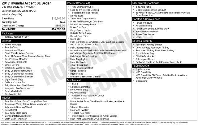 Used 2017 Hyundai Accent SE FWD image 8